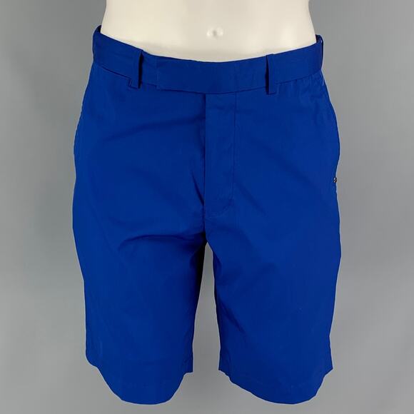 RLX by RALPH LAUREN Size 32 Royal Blue Polyester Flat Front Shorts - Picture 1 of 4